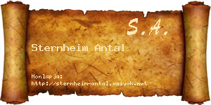 Sternheim Antal névjegykártya